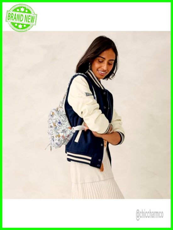 Vera Bradley Premium Cotton Mini Backpack Floral Quilted Daypack Adjustable